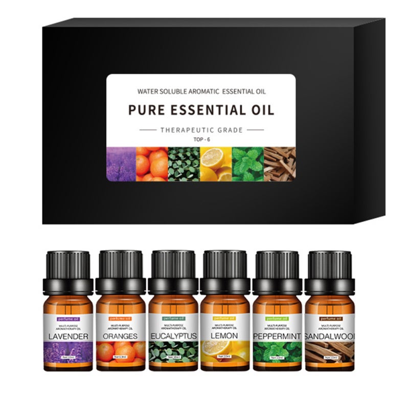 Essential Oil Gift Set - 4-Pack Natural Fragrance Lavender Peppermint Eucalyptus Sandalwood for Aromatherapy Stress Relief Humidifier Use - Image 1