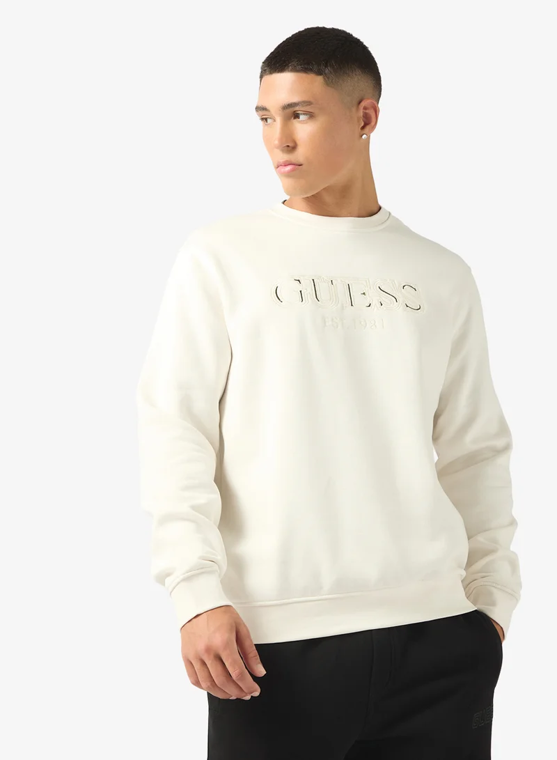 GUESS Crew Neck Basic Sweatshirt