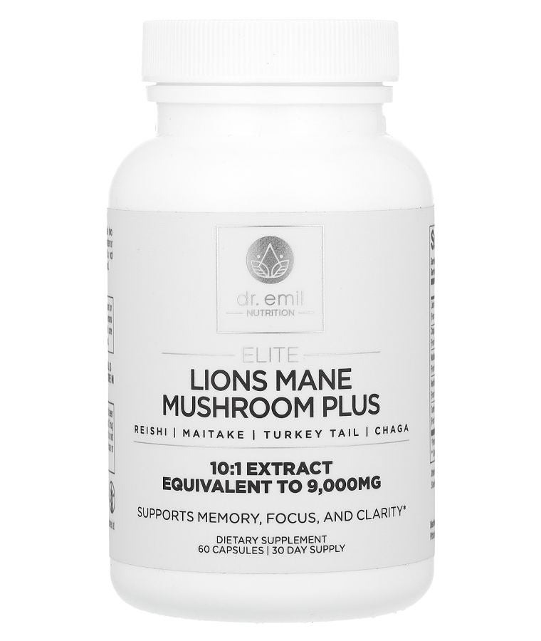 DR EMIL NUTRITION Elite Lions Mane Mushroom Plus 60 Capsules