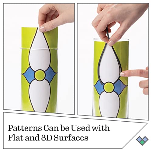 Gallery Glass Stained Glass Pattern Set, Floral 3 Piece Pattern Set Perfect for Stained Glass DIY Arts and Crafts, 19736 - Image 5