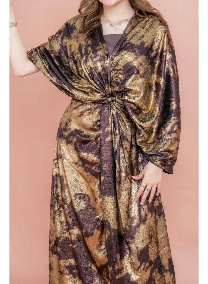 IKKXA Shimmer Wrap Design Elegant Jalabiya