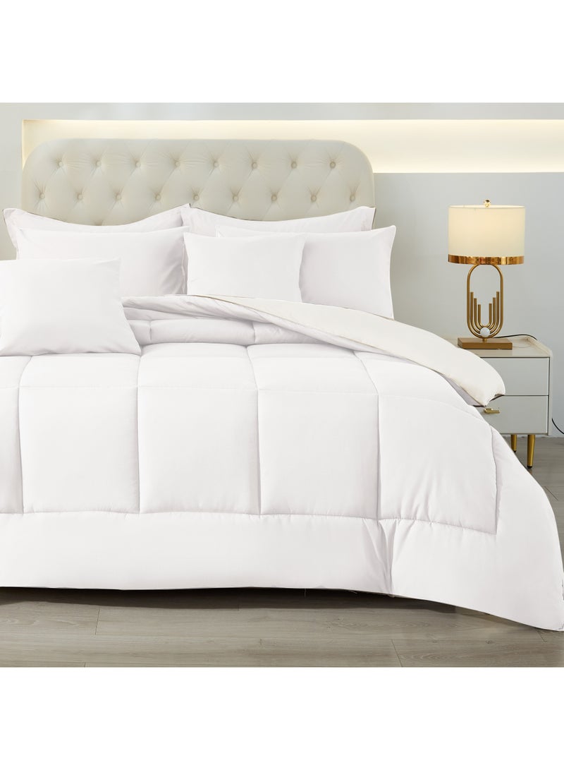 ShinyFlower Cotton Filling Comforter 8 Pieces Set ,Soft Microfiber Fabric,  Double Size 240x 220 cm, Hotel Comforter - Image 2