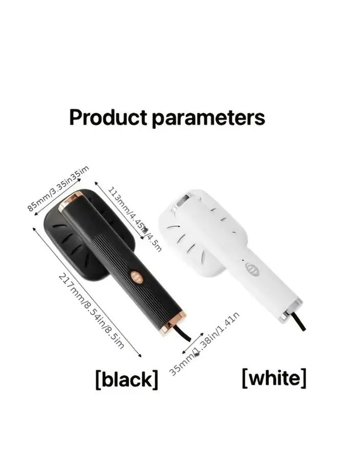 مكواة بخار محمولة صغيرة سوداء مطورة للاستخدام في السفر والمنزل والمكتب، تسخين سريع - Image 3