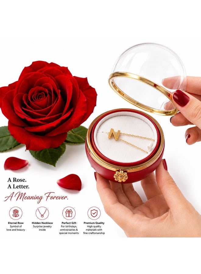 Red Rose Romantic Gift Box Surprise Jewelry Necklace Holder For Lovers Brides Engagement Wedding Gifts - Image 1