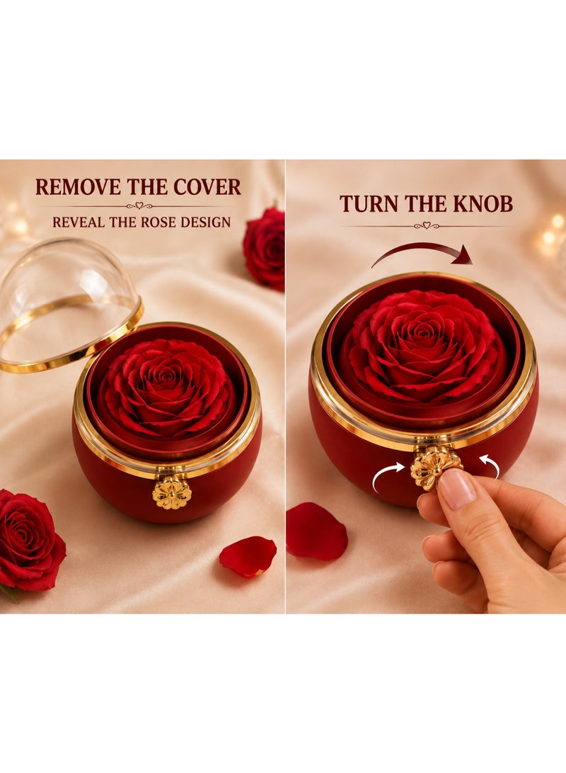 Red Rose Romantic Gift Box Surprise Jewelry Necklace Holder For Lovers Brides Engagement Wedding Gifts - Image 2
