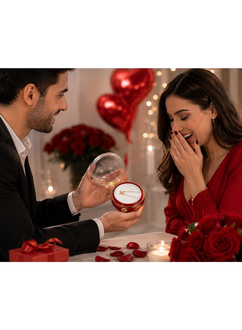 Red Rose Romantic Gift Box Surprise Jewelry Necklace Holder For Lovers Brides Engagement Wedding Gifts - Image 4
