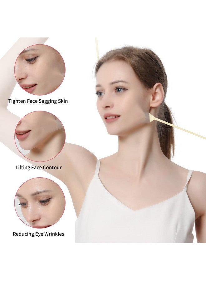 دي بي 11 شريط شد الوجه DB11، 24 قطعة من شريط الوجه غير المرئي فائق النحافة، ملصق شد الوجه الفوري، شد الوجه على شكل حرف V، شد الجلد المترهل، إخفاء تجاعيد الوجه والرقبة - Image 5