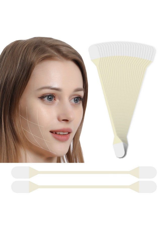 دي بي 11 شريط شد الوجه DB11، 24 قطعة من شريط الوجه غير المرئي فائق النحافة، ملصق شد الوجه الفوري، شد الوجه على شكل حرف V، شد الجلد المترهل، إخفاء تجاعيد الوجه والرقبة - Image 1