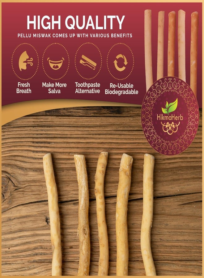 HikmaHerb Pack of 12 Miswak Sticks with 2 Holders - Vacuum Sealed Natural Chewing Sticks for Teeth - Natural Flavored Toothbrush for Teeth Whitening, Oral Health, and Fresh Breath || Pack of 12… - Image 2