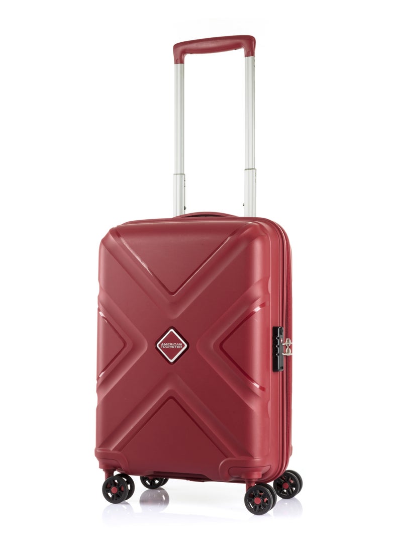 AMERICAN TOURISTER KROSS  HARD SPINNER LUGGAGE  55CM  RED  - Image 1