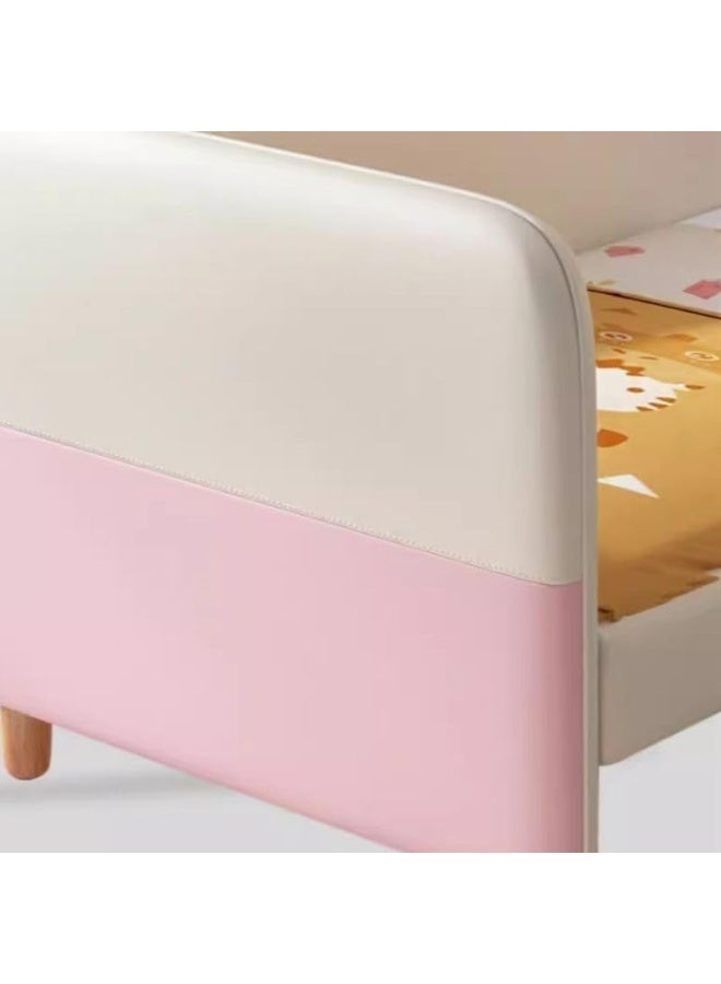 Ripple FURNITURE FLORA homes Children's Twin Bed, Pink and Cream, with Headboard and Footboard, Wooden Legs (160cmx80cmx95cm) - Image 5
