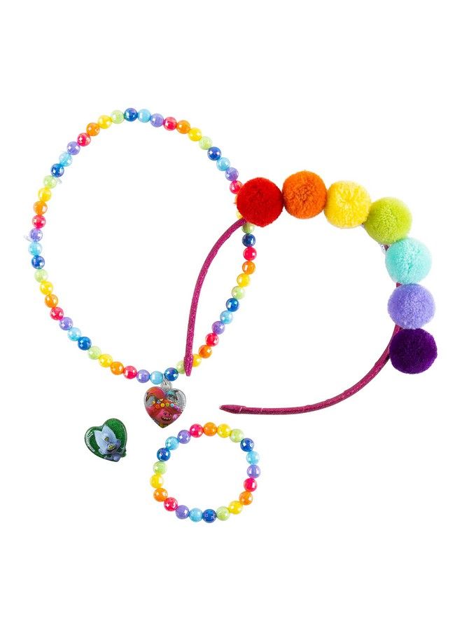 Luv Her Kids' Trolls World Tour Accessory Set For Girls Jewelry Kit For Birthday Gifts Party Favors Play Accessories Necklace Bracelet Ring Headband For Ages 3 Years And Up  - Image 2