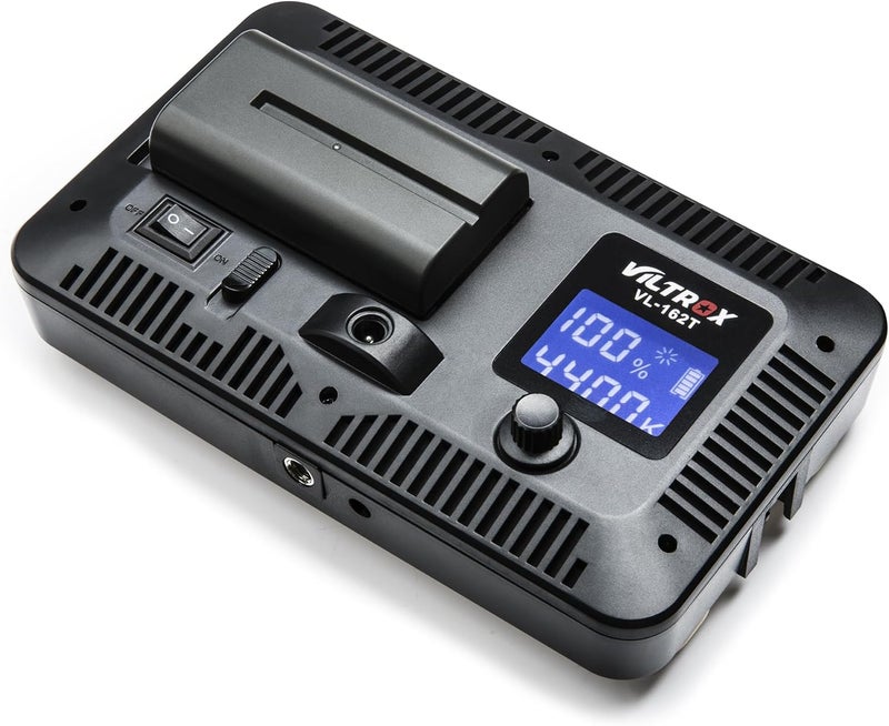 VILTROX VL-162T CRI95+ LED Video Light, Portable Camera Photo Light Panel Dimmable for DSLR Camera Camcorder with Battery, Charger, High Brightness, 3300K-5600K Bi-Color, White Filter and LCD Display - Image 4