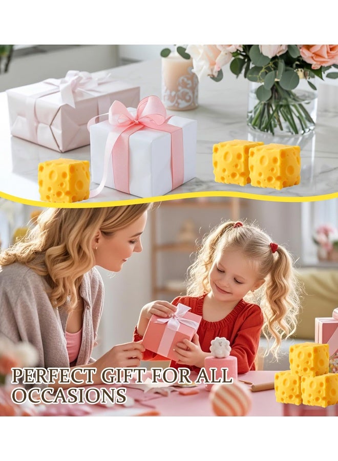 2 PCS ﻿Yellow Cheese Squishy Soft Cheese Squeeze Slow Rising Soft Squeeze Fidget Toy Help For Relax,Focus, Sensory Stress Balls - Image 5