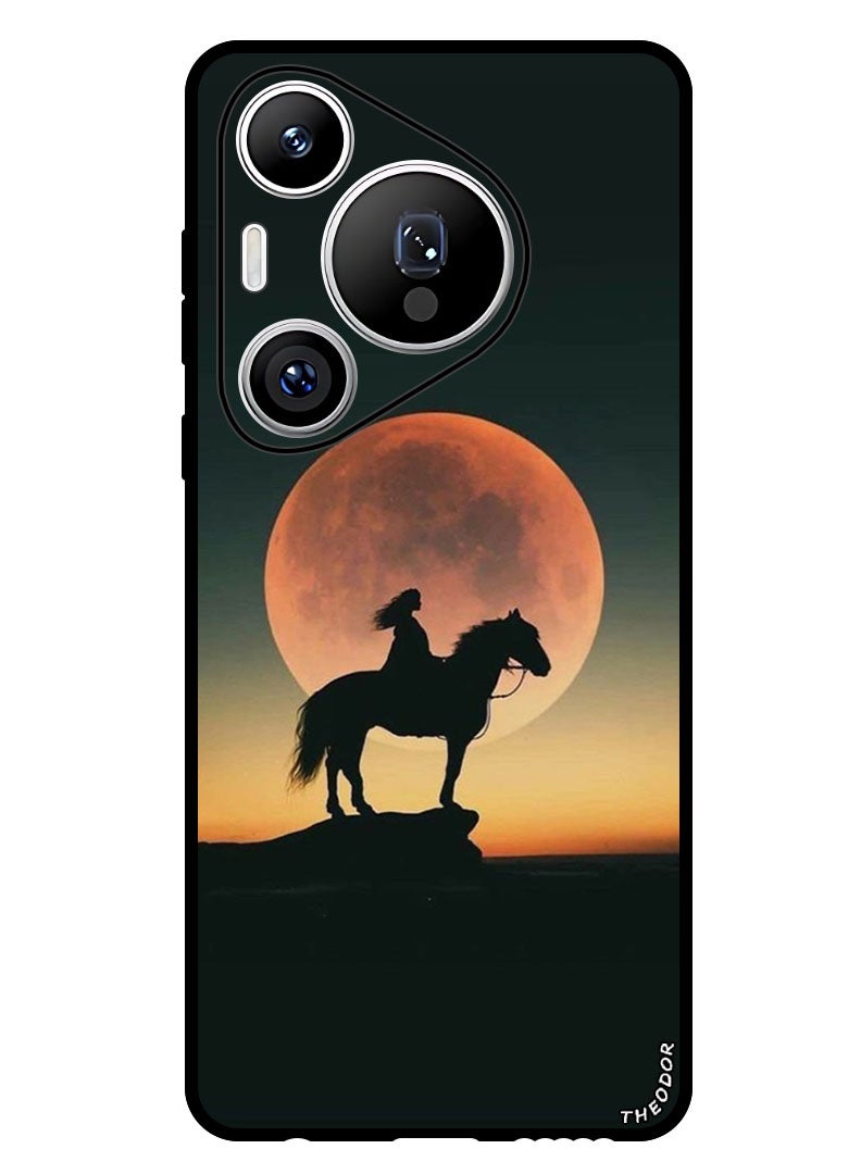 Theodor Protective Case Anti Scratch Shock Proof Bumper Cover For Huawei Pura 70 Majestic Horse Sunset - Image 1