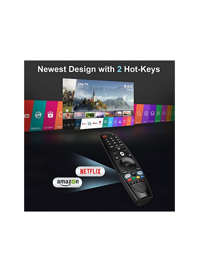 PROMASS Universal Remote Control for LG Smart TV Magic Remote Replacement, with Buttons for Netflix Prime Video【NO Voice and Pointer Function】 - Image 4