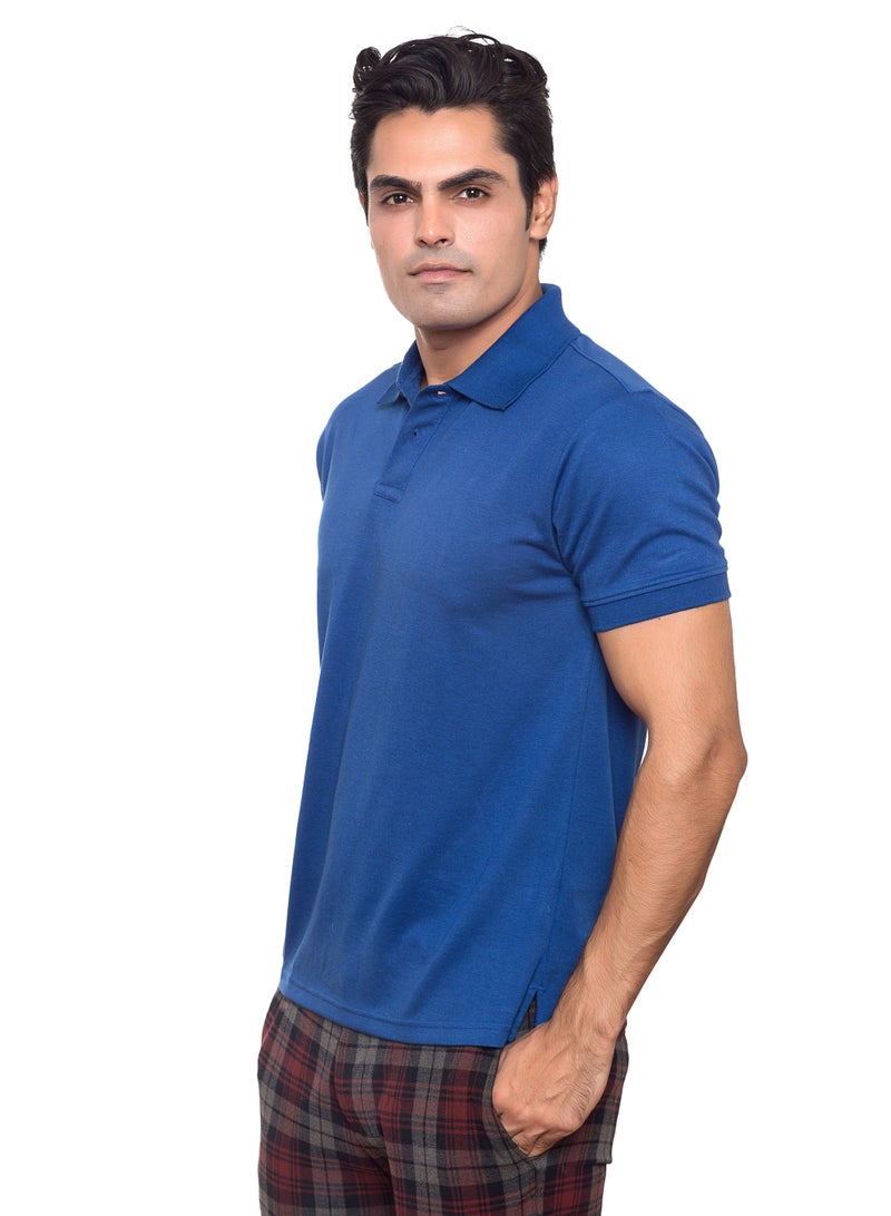 سانثوم قميص بولو من مزيج القطن والبوليستر برقبة برقبة للرجال من سانثوم بيسك دراي ان كول - L - Image 3