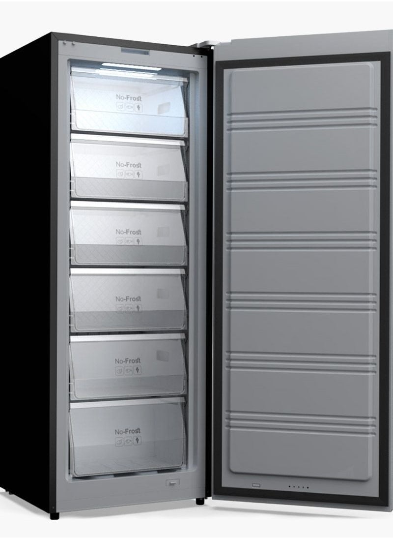 UNIONAIRE Unionaire 6-Drawer No Frost Digital Upright Freezer, Silver, Without Handle, 230 Liters - UFN LBLVA-DTV 230  - Image 3