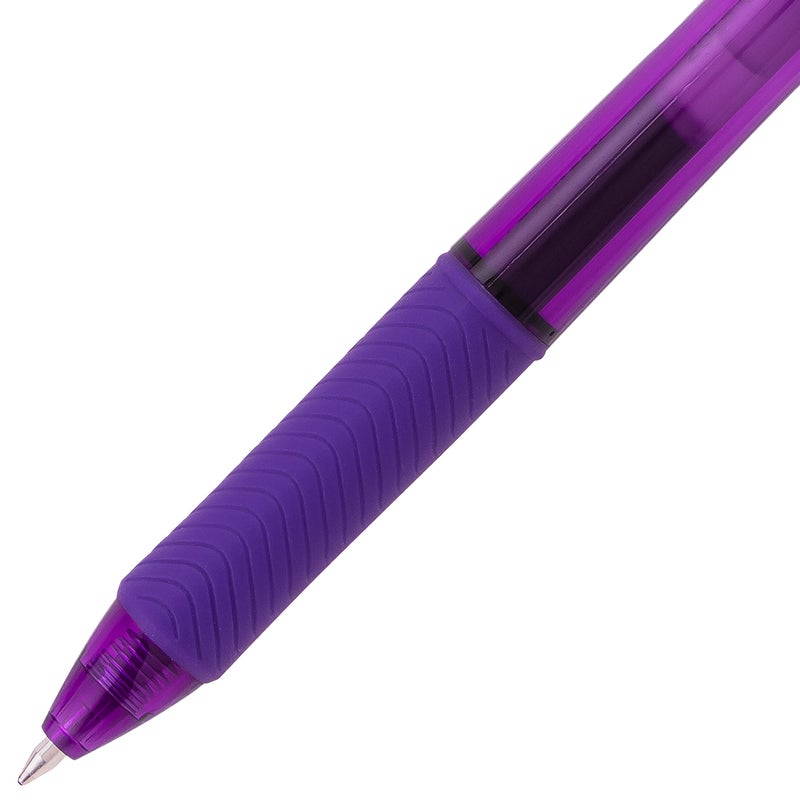 Pentel EnerGel-X Retractable Liquid Gel Pen, 0.7mm, Medium Line, Metal Tip, Violet, 3 Pack (BL107BP3V) - Image 3