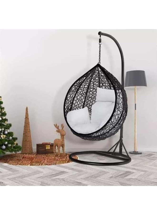 Sampa Rattan Sampa Rattan Single-Seat Swing – Relax in Style with This Elegant Hanging Seat.  - Image 1