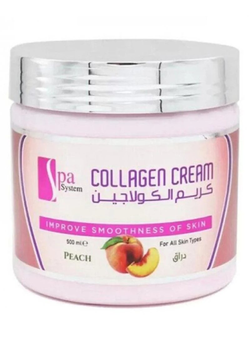 Spa System Spa System Peach Collagen Face & Body Cream 500ml 