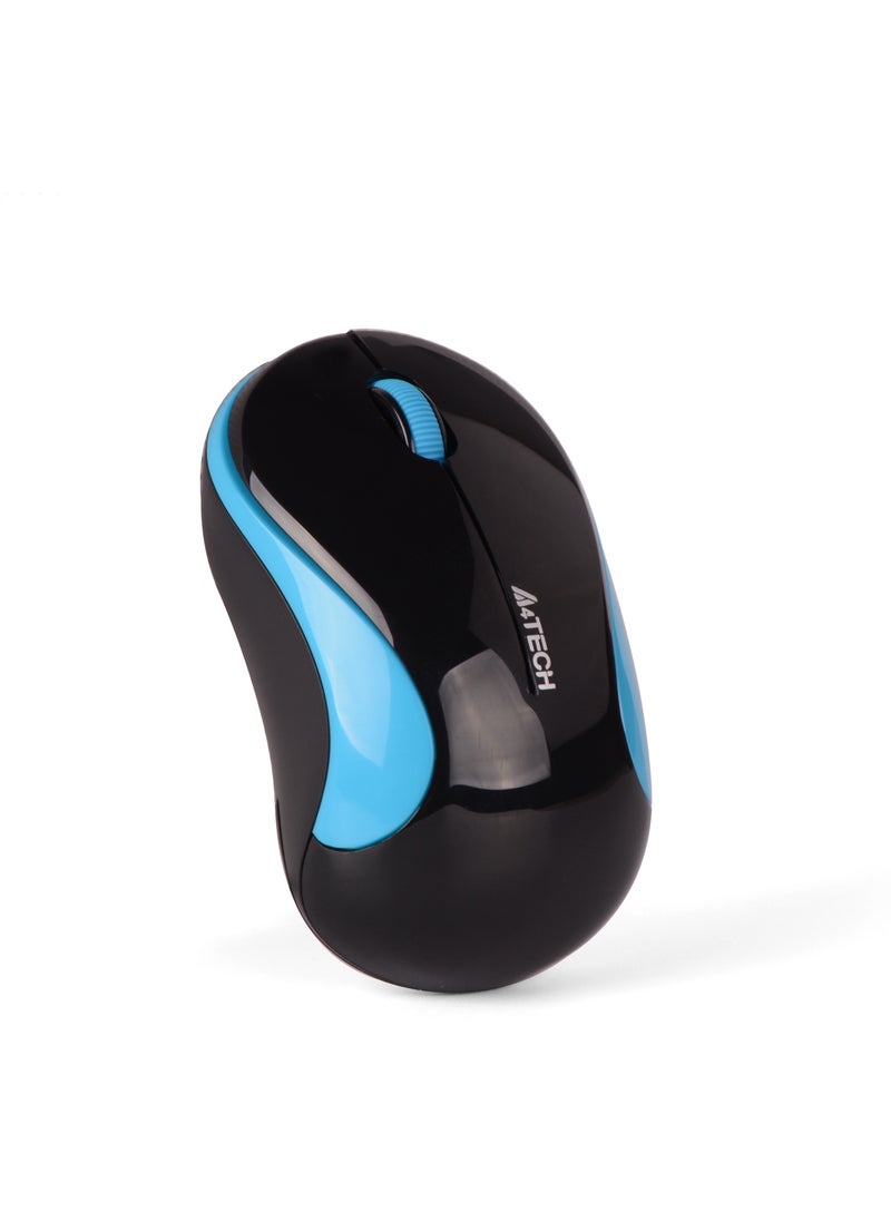 A4TECH A4TECH WIRELESS MOUSE G3-270, V-TRACK 1200 DPI, ERGONOMIC DESIGN, BLUE  - Image 2
