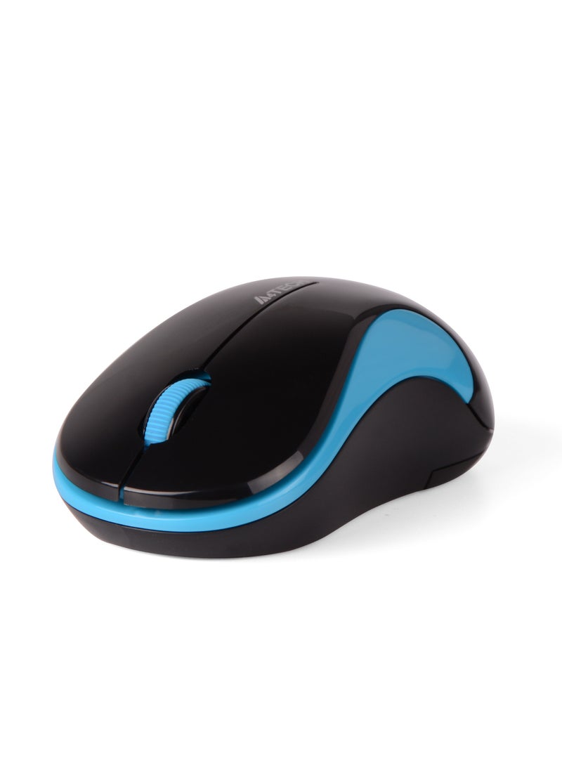 A4TECH A4TECH WIRELESS MOUSE G3-270, V-TRACK 1200 DPI, ERGONOMIC DESIGN, BLUE  - Image 3