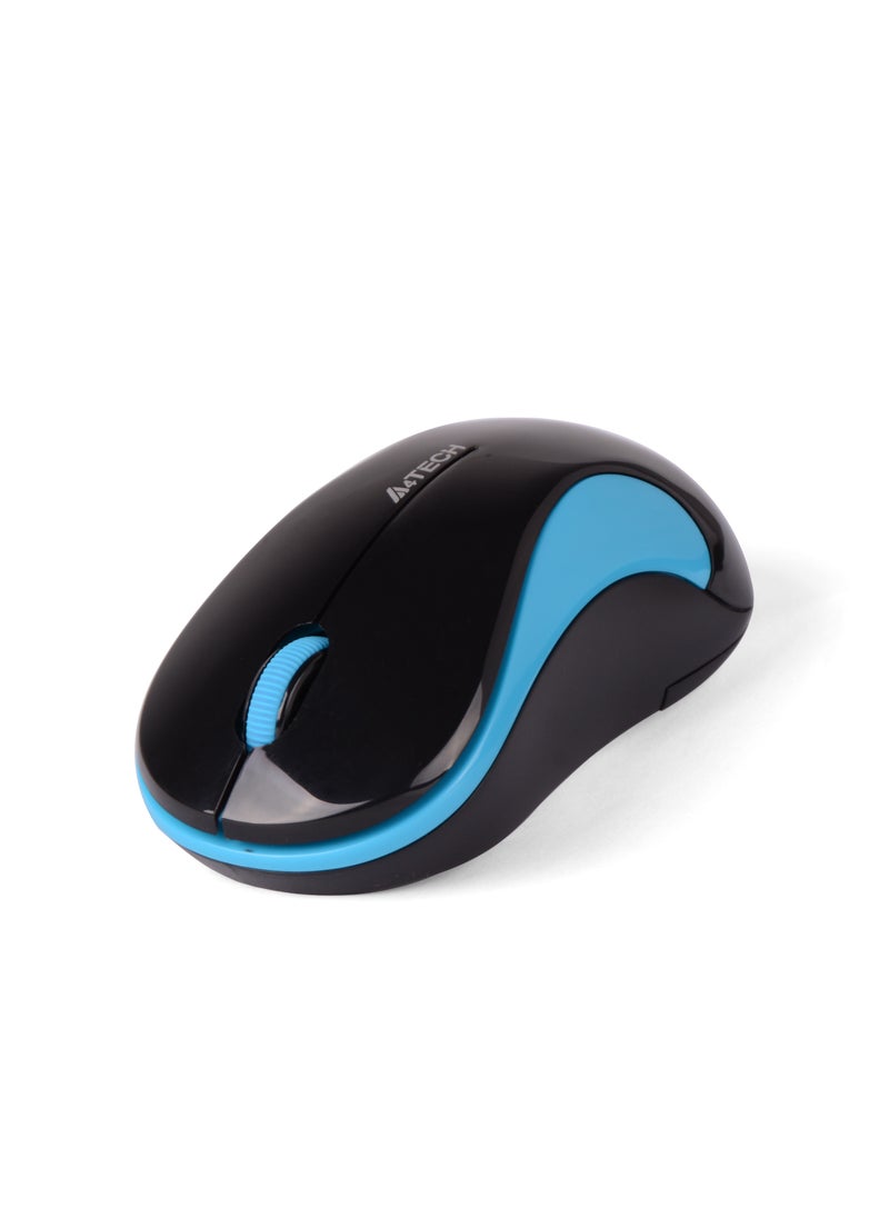 A4TECH A4TECH WIRELESS MOUSE G3-270, V-TRACK 1200 DPI, ERGONOMIC DESIGN, BLUE  - Image 4