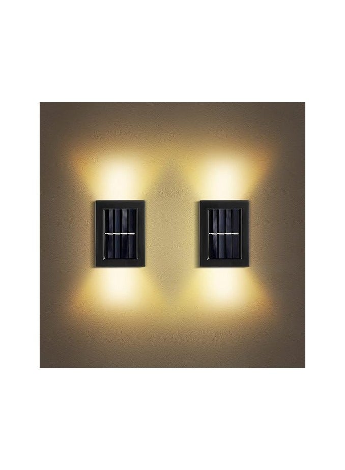 مصباح LED ذكي يعمل بالطاقة الشمسية للاماكن الخارجية مقاوم للماء للشرفة والفناء والحديقة وديكور المناظر الطبيعية والشارع، ابيض دافئ - Image 1
