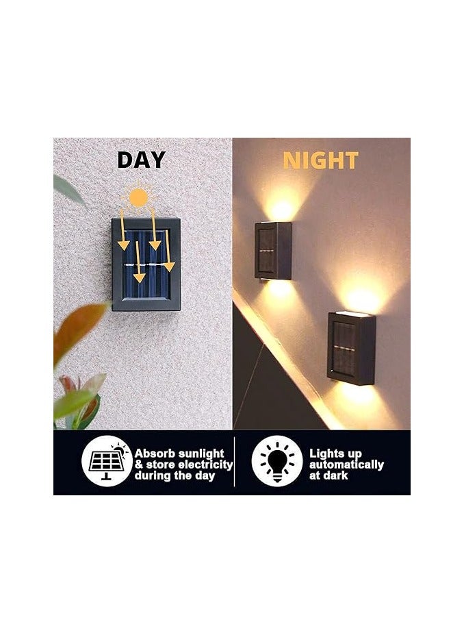 مصباح LED ذكي يعمل بالطاقة الشمسية للاماكن الخارجية مقاوم للماء للشرفة والفناء والحديقة وديكور المناظر الطبيعية والشارع، ابيض دافئ - Image 3
