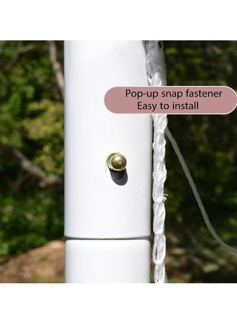 RAKAY Portable Soccer Goal with Net,Football Goal with a Single Net 120 x 80 x 60 cm, Goal Meatel Post,White Frame, Includes Ground Pegs - Image 4