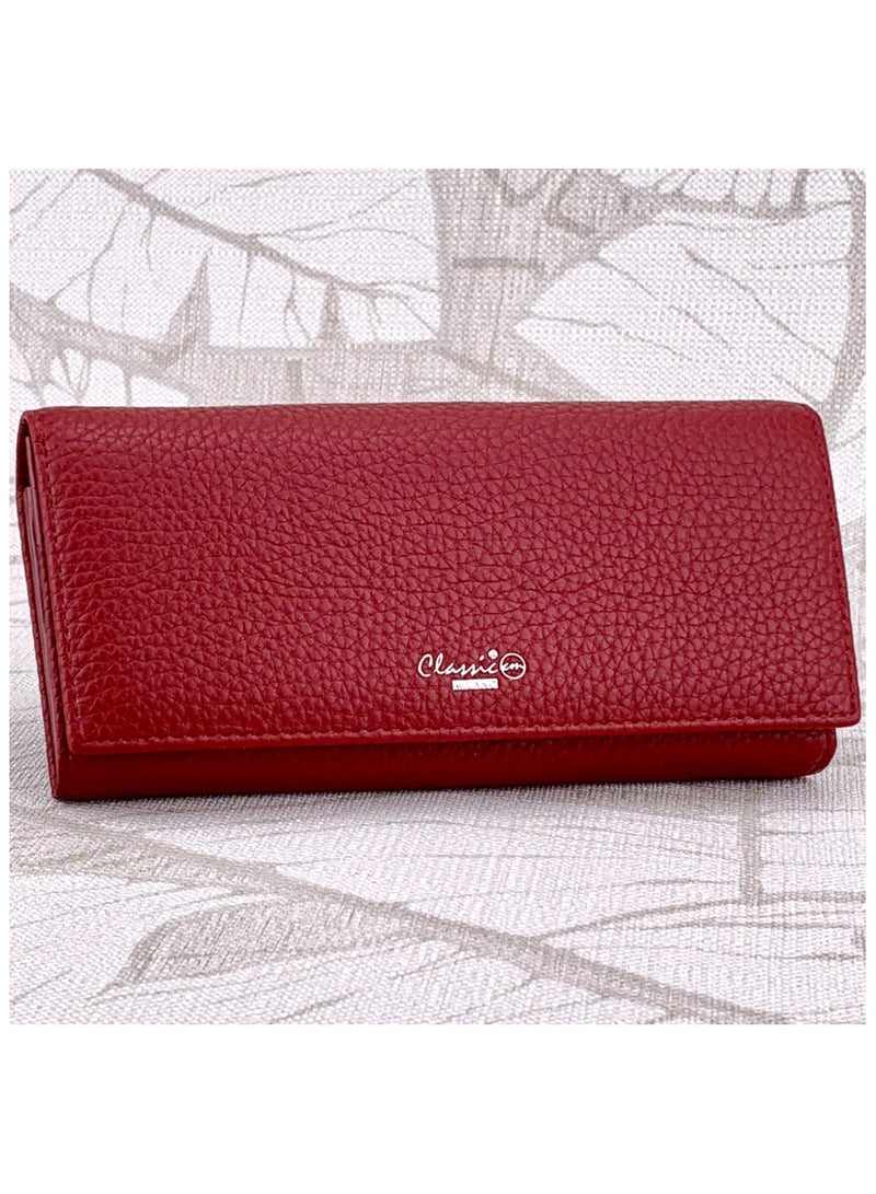 Classic Milano Premium Faux Leather Long Wallet for Women with Zipper Closure | Ladies Wallet Card Holder Purse | Slim Women's Wallet for Daily Use, Travel, and Gifting - Image 1