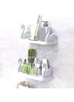 Toptan Bulurum Swan Shelf Spice Rack - Makeup Material Shelf Self Adhesive Bathroom Kitchen Organizer  - Image 3