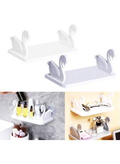 Toptan Bulurum Swan Shelf Spice Rack - Makeup Material Shelf Self Adhesive Bathroom Kitchen Organizer  - Image 4