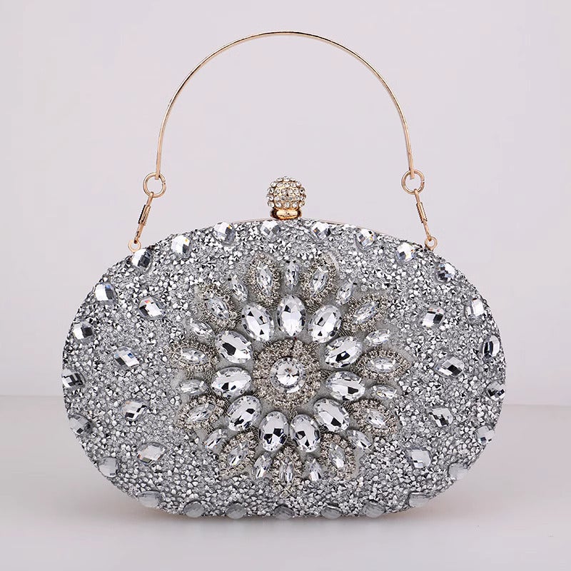 Women'S Bag High-Class Explosions Diamond-Encrusted Sunflower Bag Dress Evening Bag Wedding Cheongsam All-Match Banquet Evening Dress - Image 2