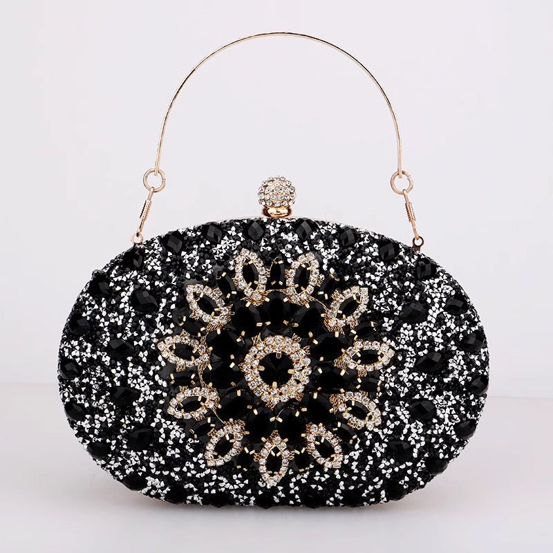 Women'S Bag High-Class Explosions Diamond-Encrusted Sunflower Bag Dress Evening Bag Wedding Cheongsam All-Match Banquet Evening Dress - Image 3