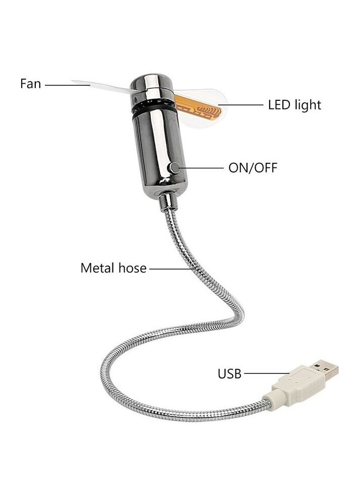LED Display Real Time Clock Mini Fan