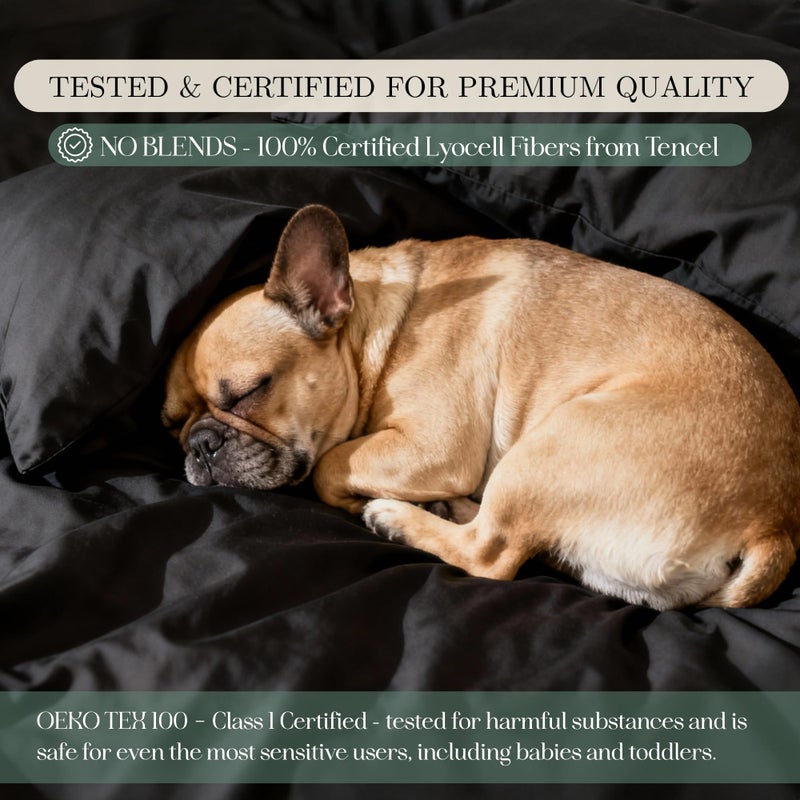 CASILVA Eucalyptus Sheets - Infused with Silver for Anti-Odor, Softer Than Silk Fibers, More Cooling Than Cotton - Perfect for Hot Sleepers & Sensitive Skin - 100% Tencel Lyocell - King Sheet Set - Image 5
