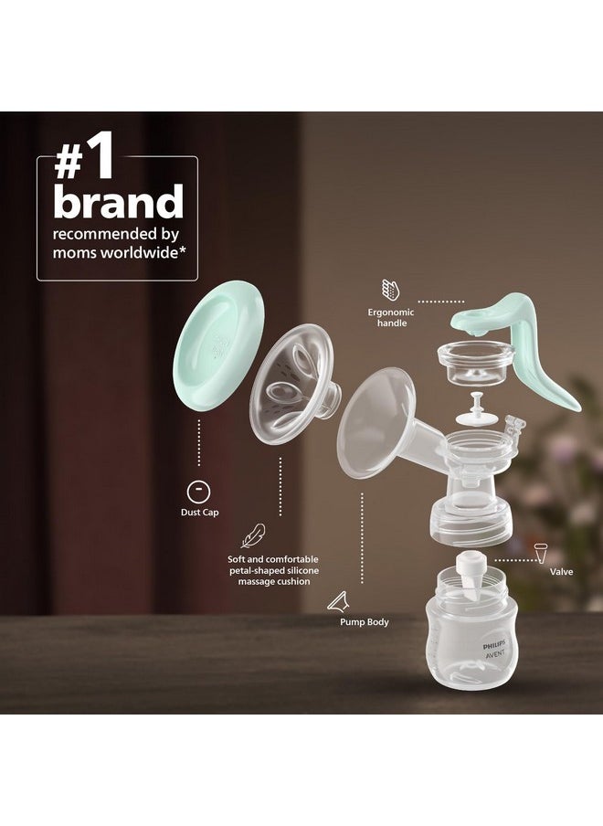 Avent - Ps Avent Essential Manual Breast Pump Scf417/11 | Easy Silicone Massage Cushion & Ergonomic Handle, Soft & Gentle, Bpa Free - Image 1