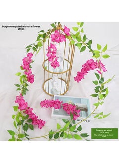 Generic Artificial Wisteria Vine Flower Garland DecorEncrypted paragraph 4 purple red 
