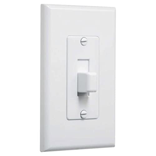 TayMac MW2570W Masque 1-Gang Decorator Style Toggle Switch Cover-Up Wall Plate, 5-Pack, White - Image 1