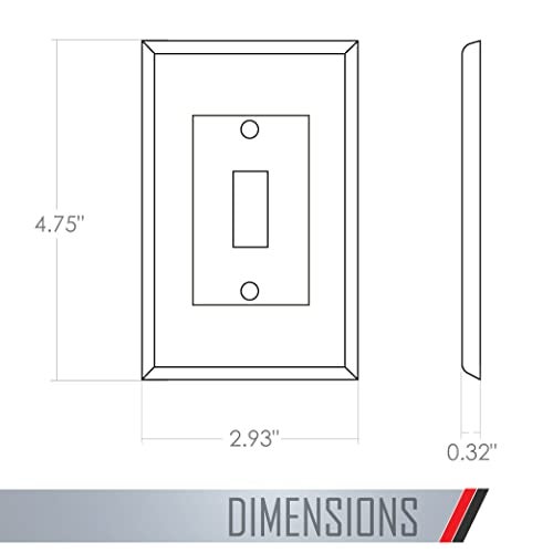 TayMac MW2570W Masque 1-Gang Decorator Style Toggle Switch Cover-Up Wall Plate, 5-Pack, White - Image 3