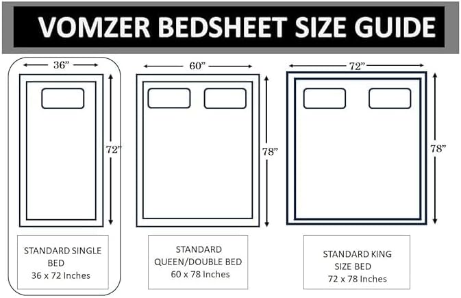 VOMZER 320 TC Cotton Feel All Around Elastic Fitted Queen Size Bedsheets, Supersoft Elastic Fitted Double Bedsheet with 2 Pillow Covers, Size 60x78x8 Inches (Cream) - Image 5