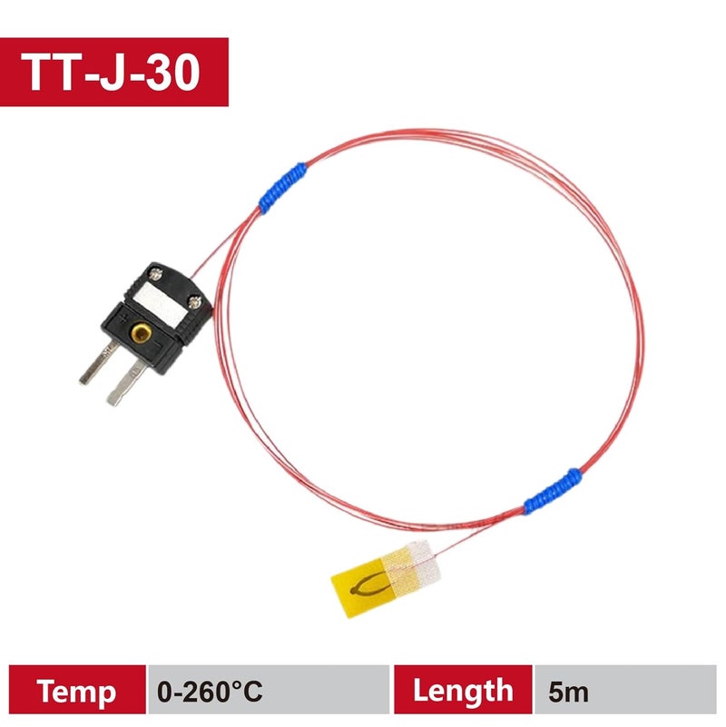 K Type J 5m Surface Mount Adhesive Thermocouple Probe Ultra Thin Film Temperature Sensor 0 260C - Image 3