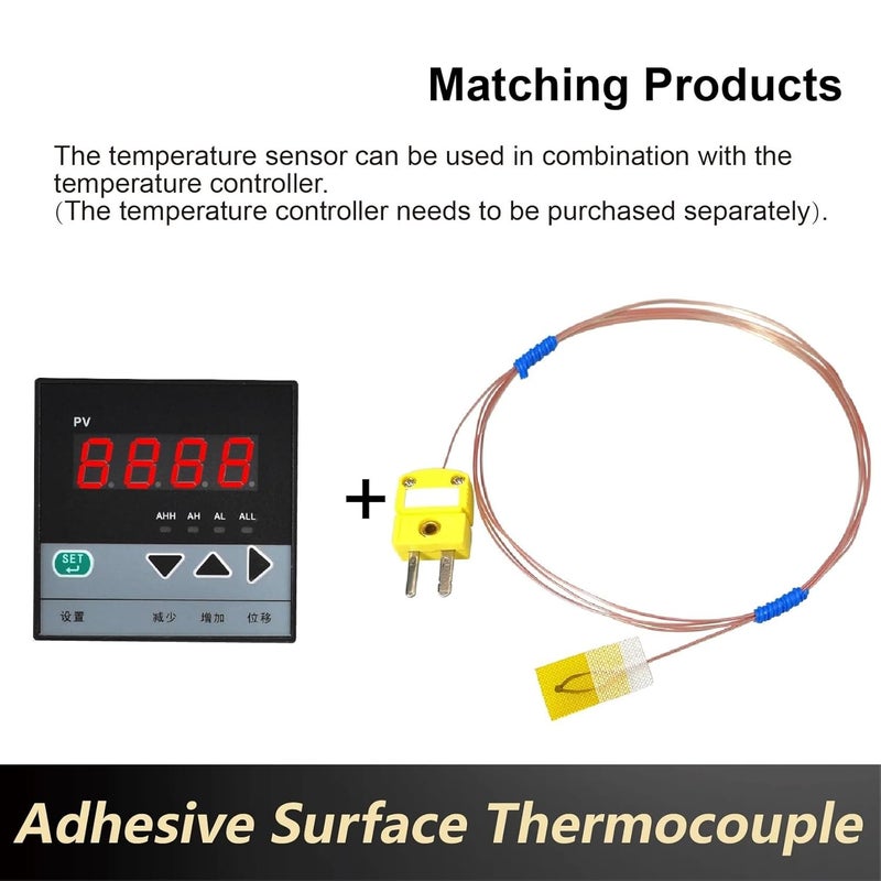 K Type J 5m Surface Mount Adhesive Thermocouple Probe Ultra Thin Film Temperature Sensor 0 260C - Image 5