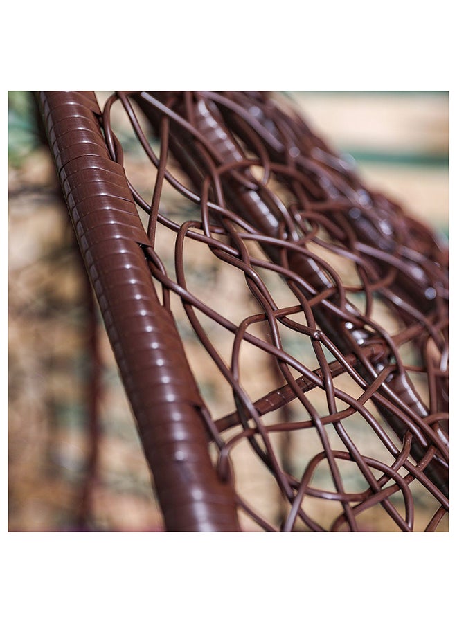 DANUBE HOME Alfa Egg Swing Chair 1 Seater Hanging Hammock Chair For Indoor Outdoor Garden Brown/Green 124x105x74 cm - Image 3