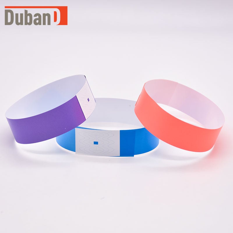 Disposable Waterproof And Anti-Counterfeiting Synthetic Paper Bracelet Wristband Fluorescent Color Children'S Paradise Ticket Wristband - Image 4