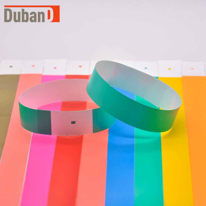 Disposable Waterproof And Anti-Counterfeiting Synthetic Paper Bracelet Wristband Fluorescent Color Children'S Paradise Ticket Wristband - Image 5