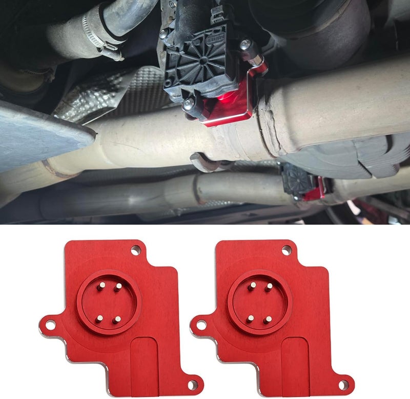 Canitu Aluminum Active Exhaust Replacement/Simulator for Dodge Charger & Challenger 2015-2023 5.7L 6.2L - Red - Image 1