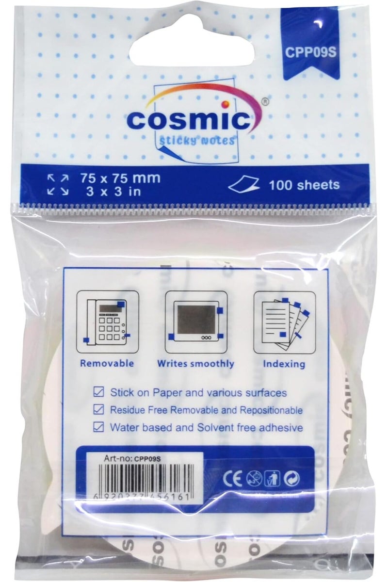 Cosmic CPP09S Balloon Shaped Sticky Notes, 100 Sheets, 3 x 3-Inch, Neon Assorted - Image 4